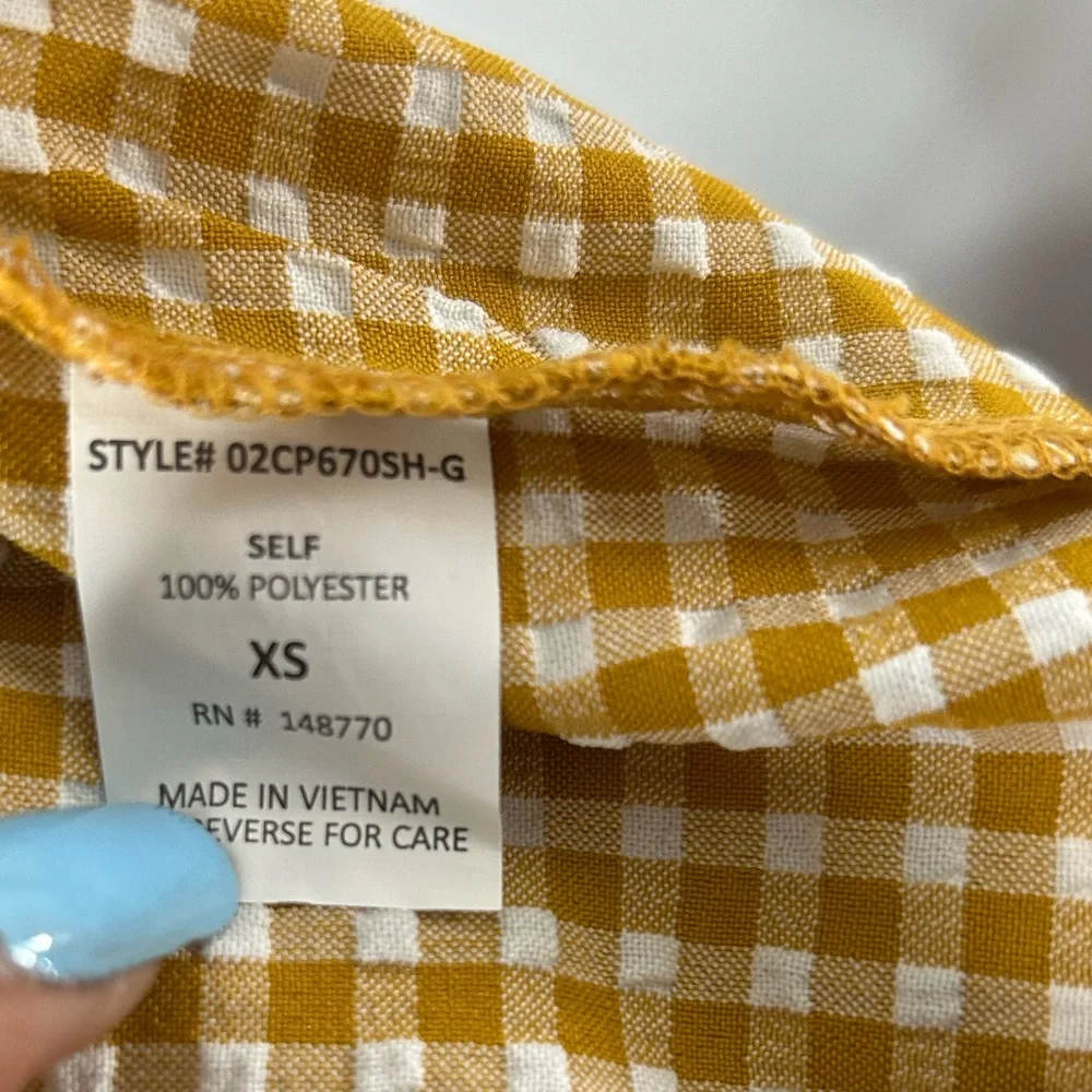 Sienna Sky Women’s ShortsYellow Mustard Gingham Check. XS